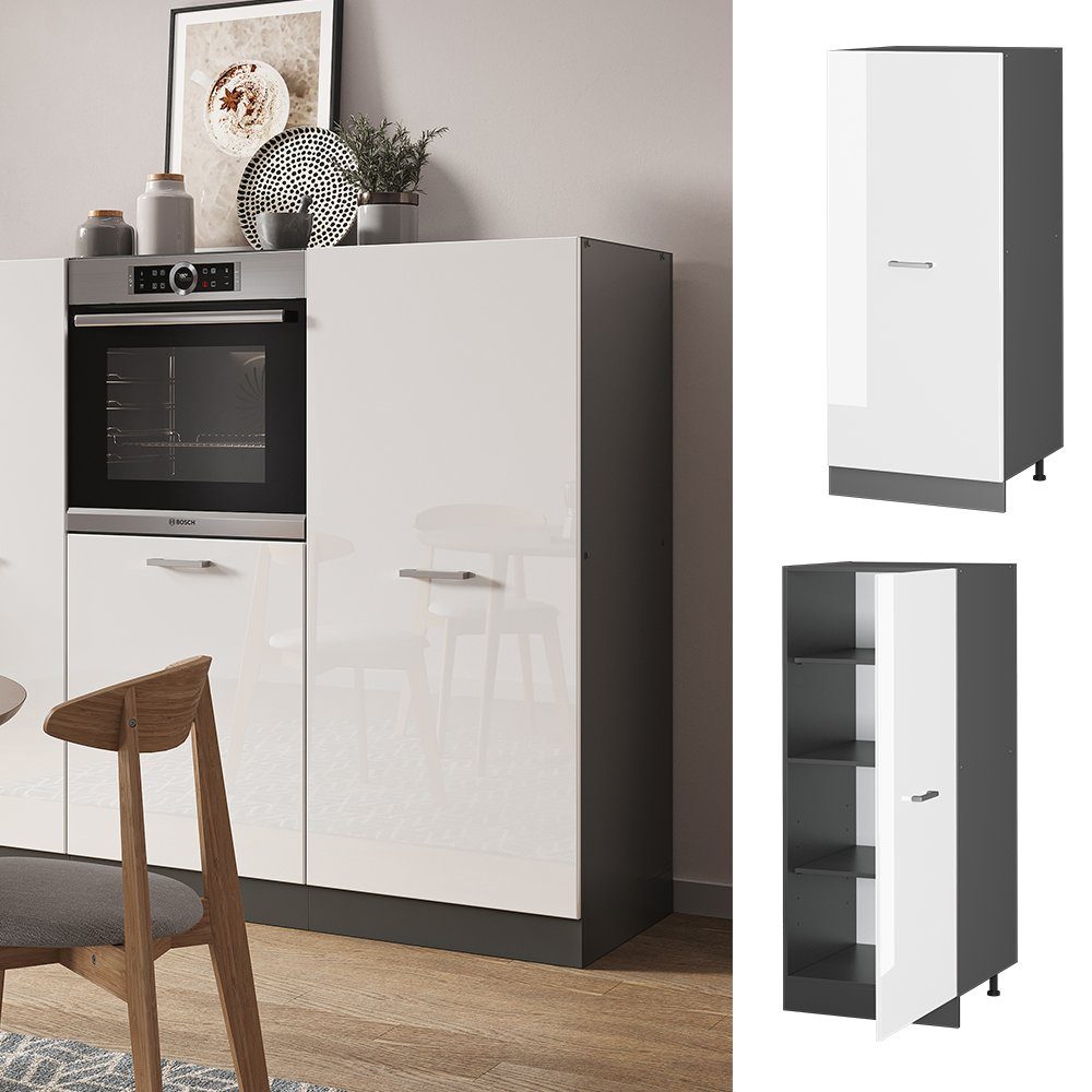 Vicco Hochschrank R-Line, Weiß Hochglanz/Anthrazit, 60 günstig online kaufen