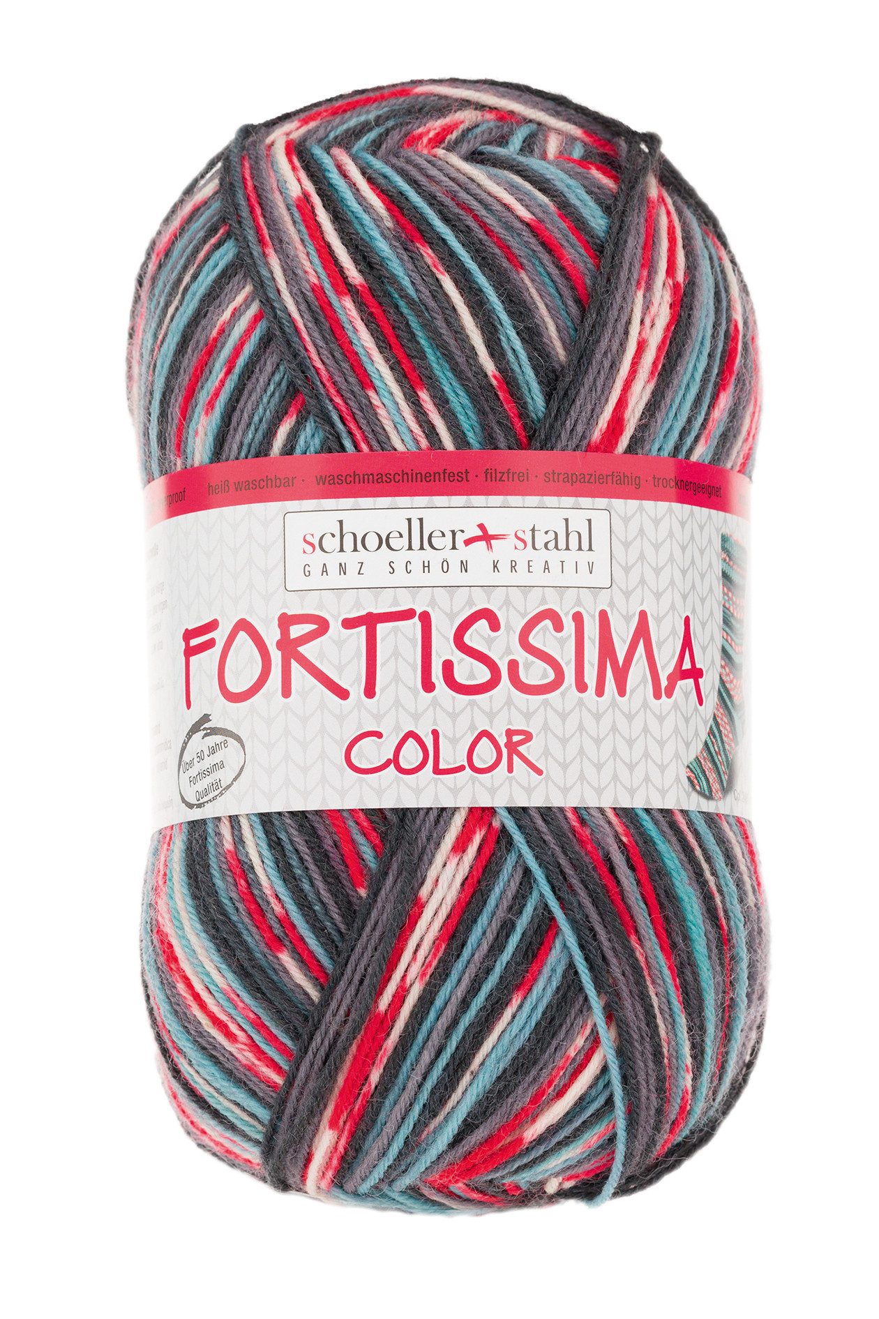 Schoeller + Stahl Fortissima Socka 4-fach Color Häkelwolle, 420 m, pflegeleicht, formstabil und hoher Tragekomfort