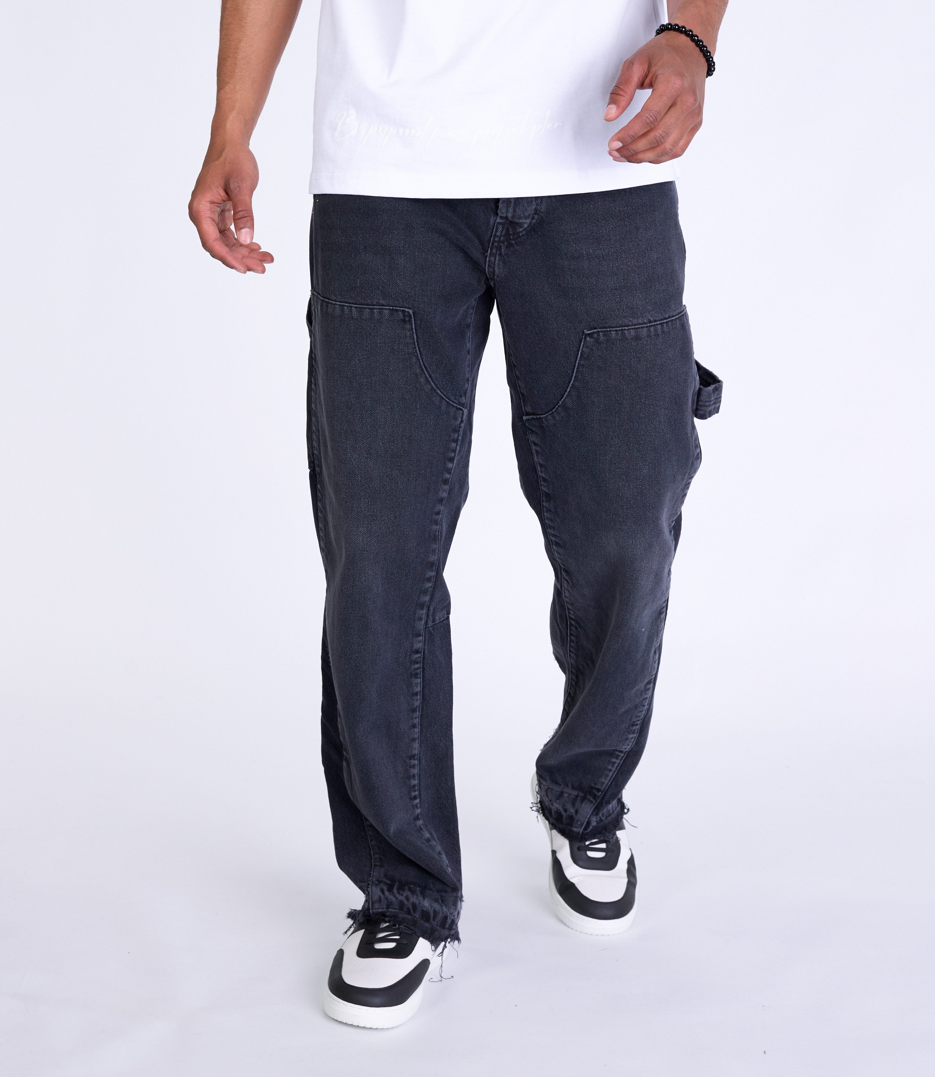 Denim Distriqt Workerjeans Lässige Double Knee Baggy Worker Jeans günstig online kaufen