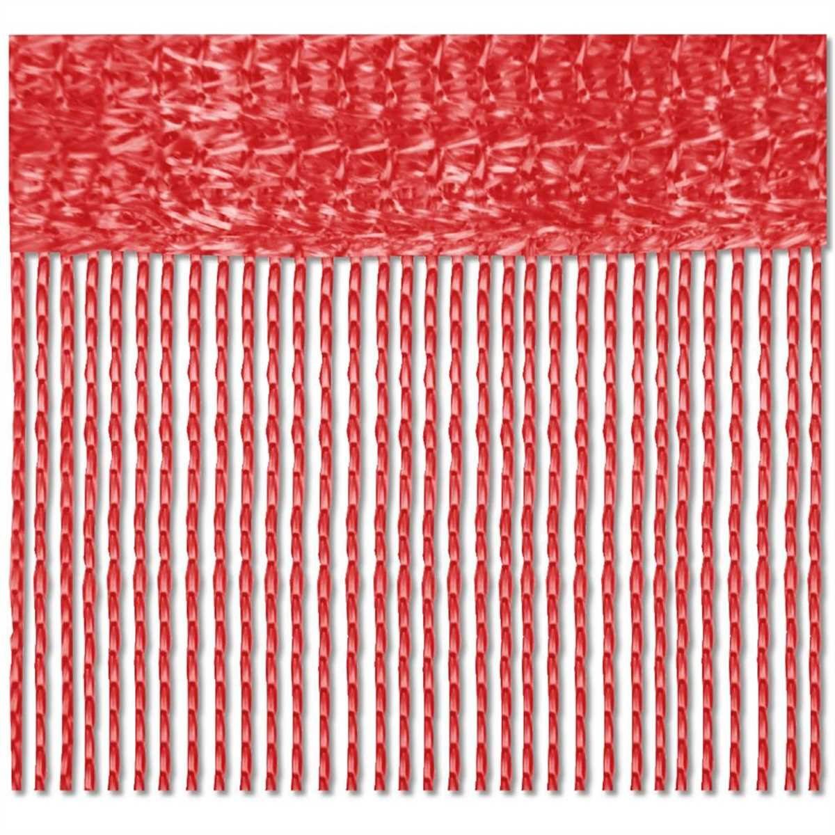 Fadenvorhang, Bestlivings, Stangendurchzug (2 St), halbtransparent, Fadengardinen mit Stangendurchzug, Vorhang in vers. Farben und Größen Rot