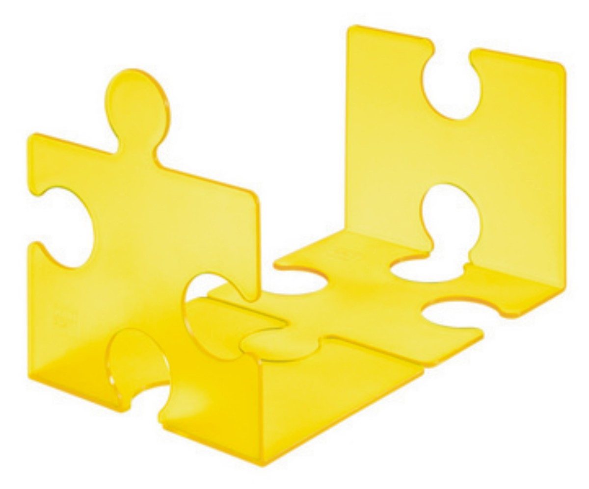 HAN-Bürogeräte Briefablage CD/Buchstütze Puzzle im 2er-Pack transluzent orange