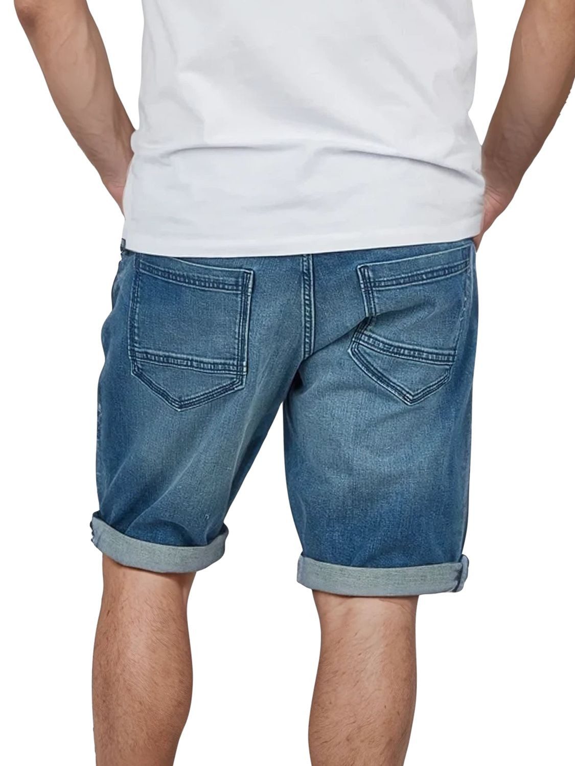 TOM TAILOR Jeansshorts Herren Shorts Josh Regular Slim Fit Bermudashorts mit Stretch