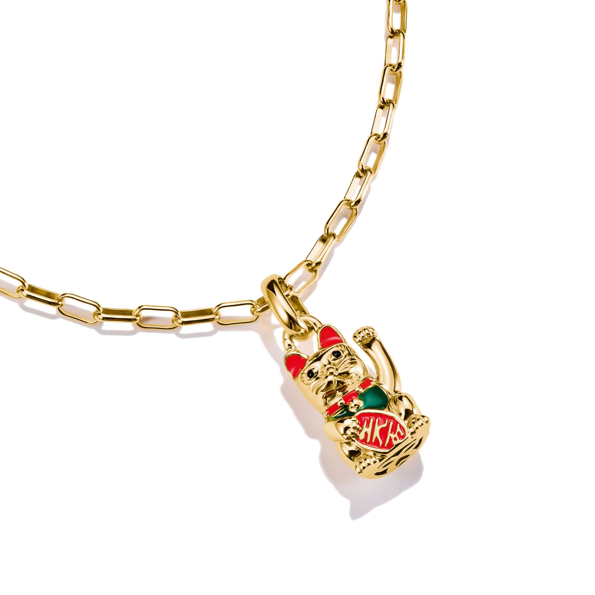 THOMAS SABO Charm-Einhänger Charm Maneki-neko / Winkekatze vergoldet - Connect