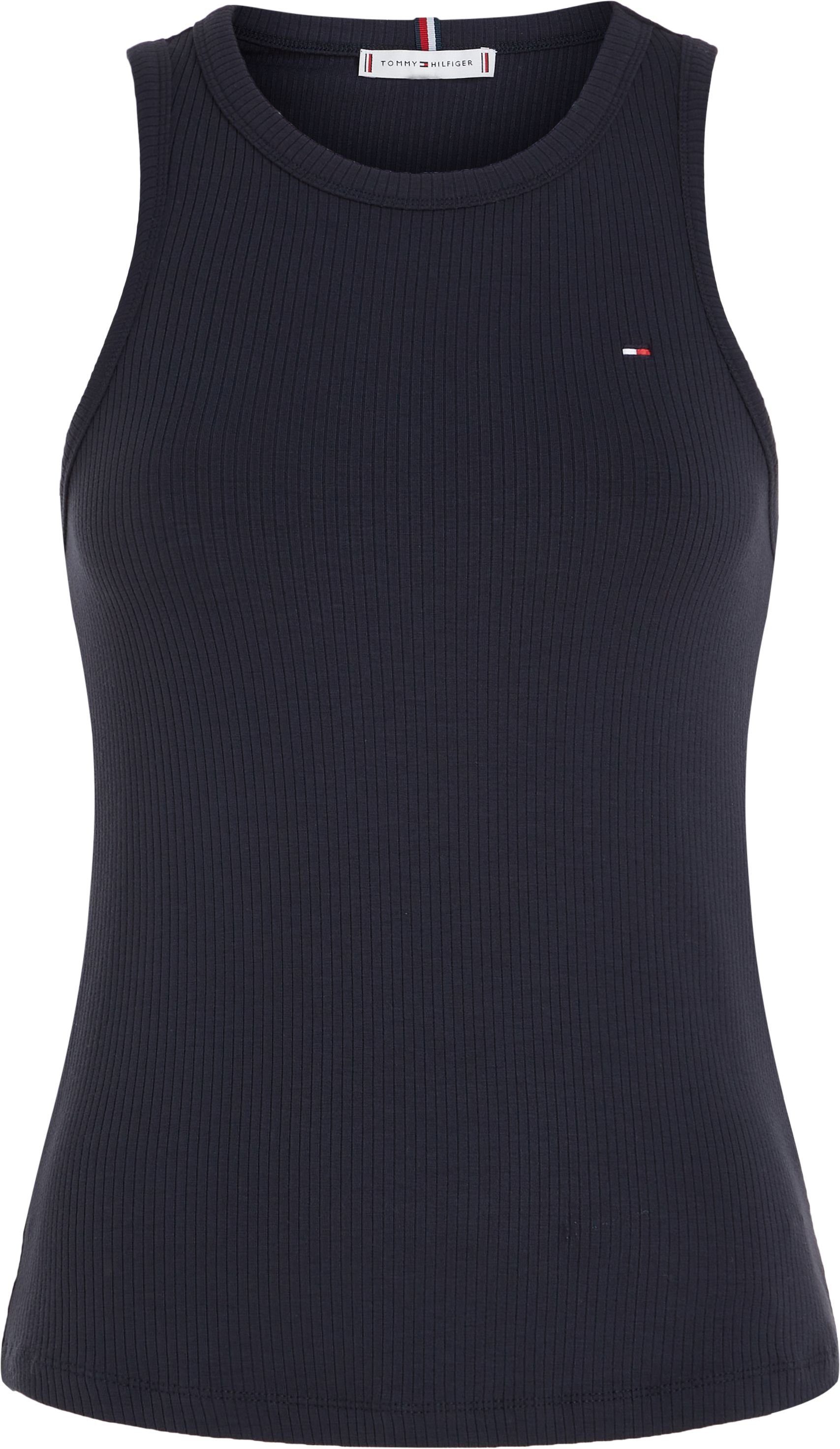 Tommy Hilfiger Curve Tanktop CRV SLIM 5X2 RIB TANK TOP NS PLUS SIZE CURVE,mit Logostickerei