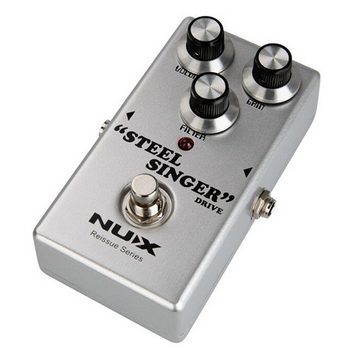 Nux E-Gitarre Steel Singer, Overdrive Pedal, Effektgerät, mit Netzteil