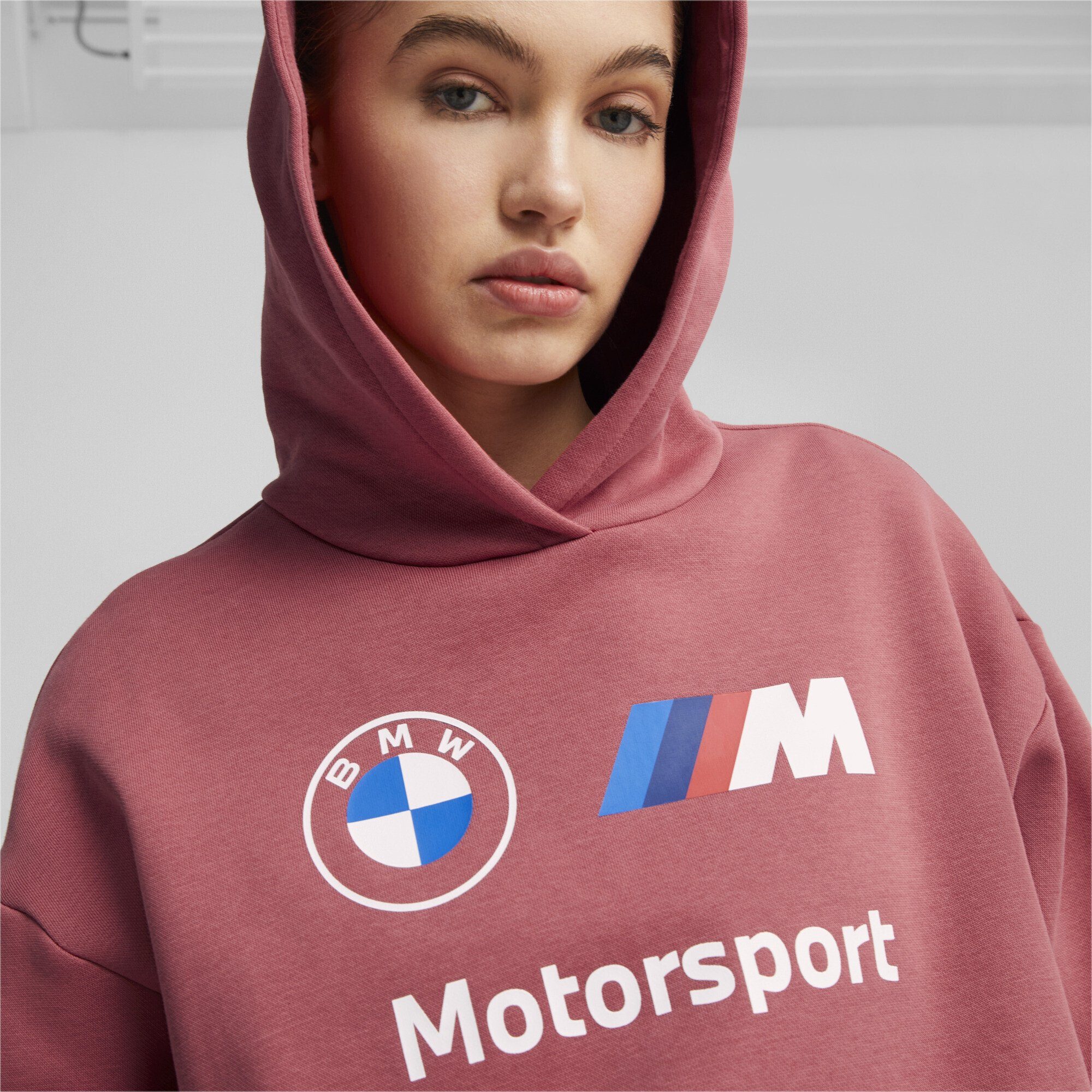 PUMA Sweatshirt BMW M Damen Red Essentials Astro Motorsport Hoodie