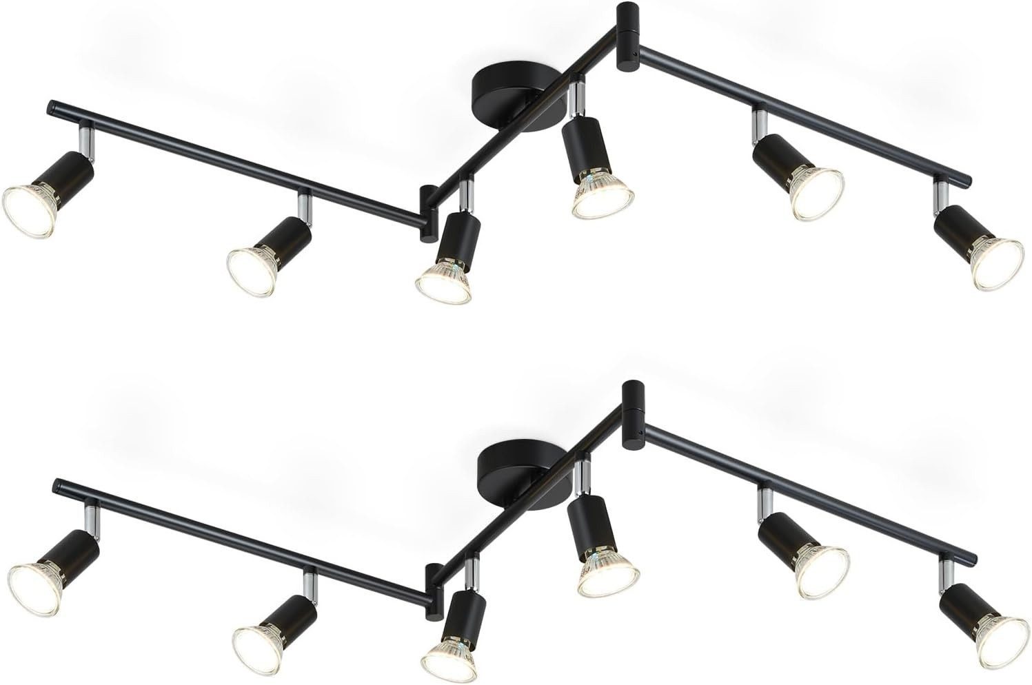 ZMH Deckenspots 6 Flammig - Deckenleuchte Modern Deckenstrahler GU10 Wohnzi günstig online kaufen