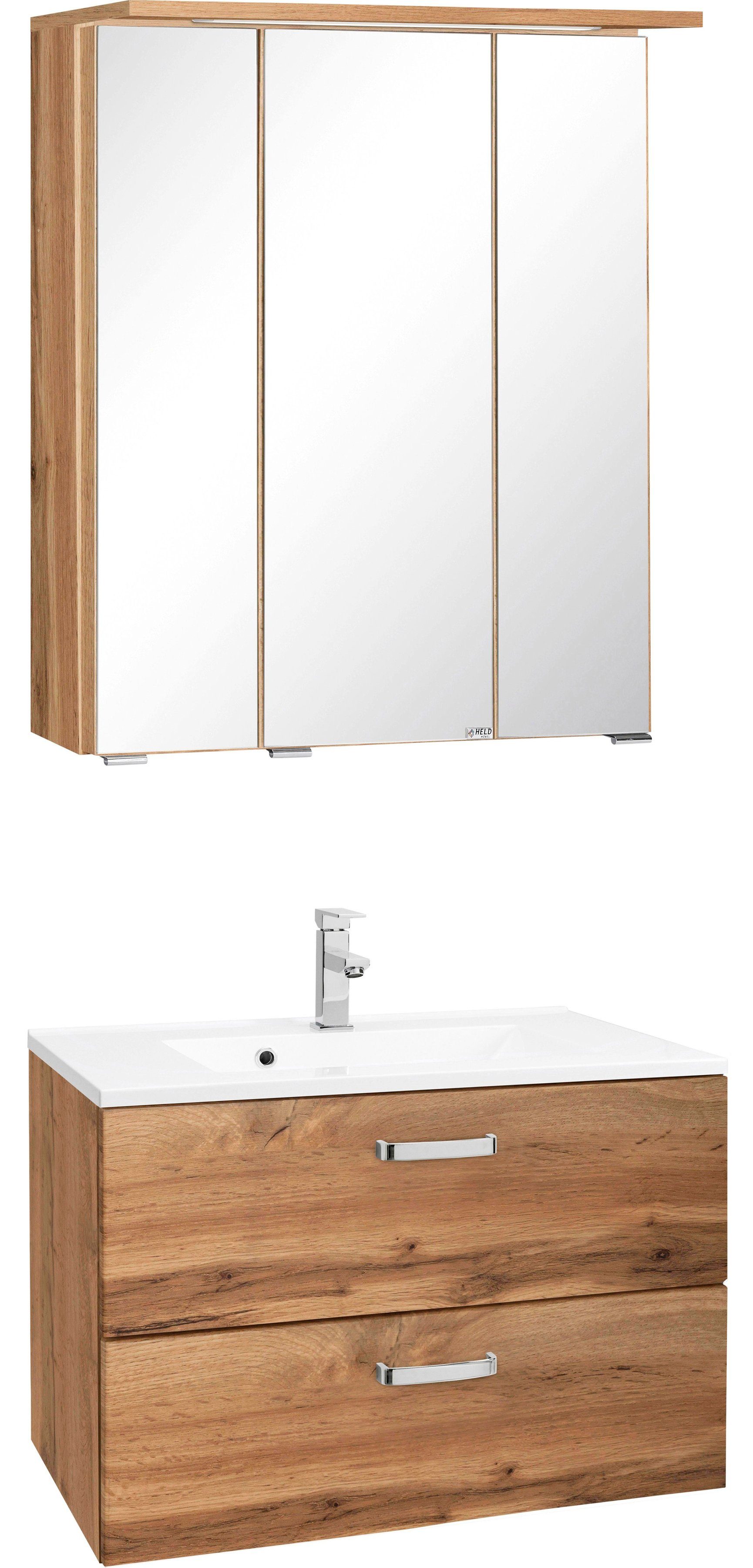 welltime Badmöbel-Set Ravenna, (2-St), mit Soft-Close Funktion