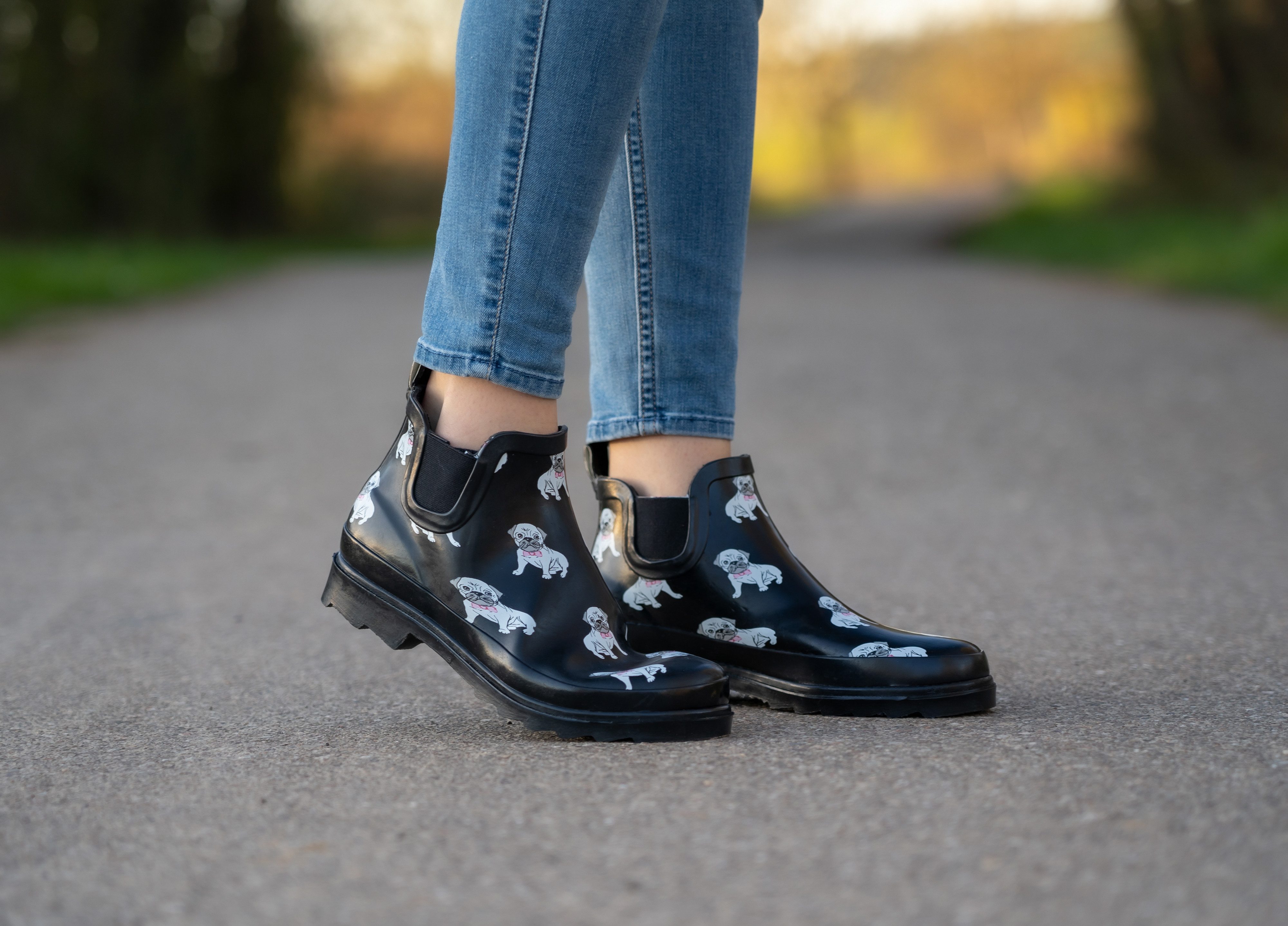 Beck Damen Chelsea Gummistiefel Möpse Gummistiefel wasserdicht und bequem günstig online kaufen