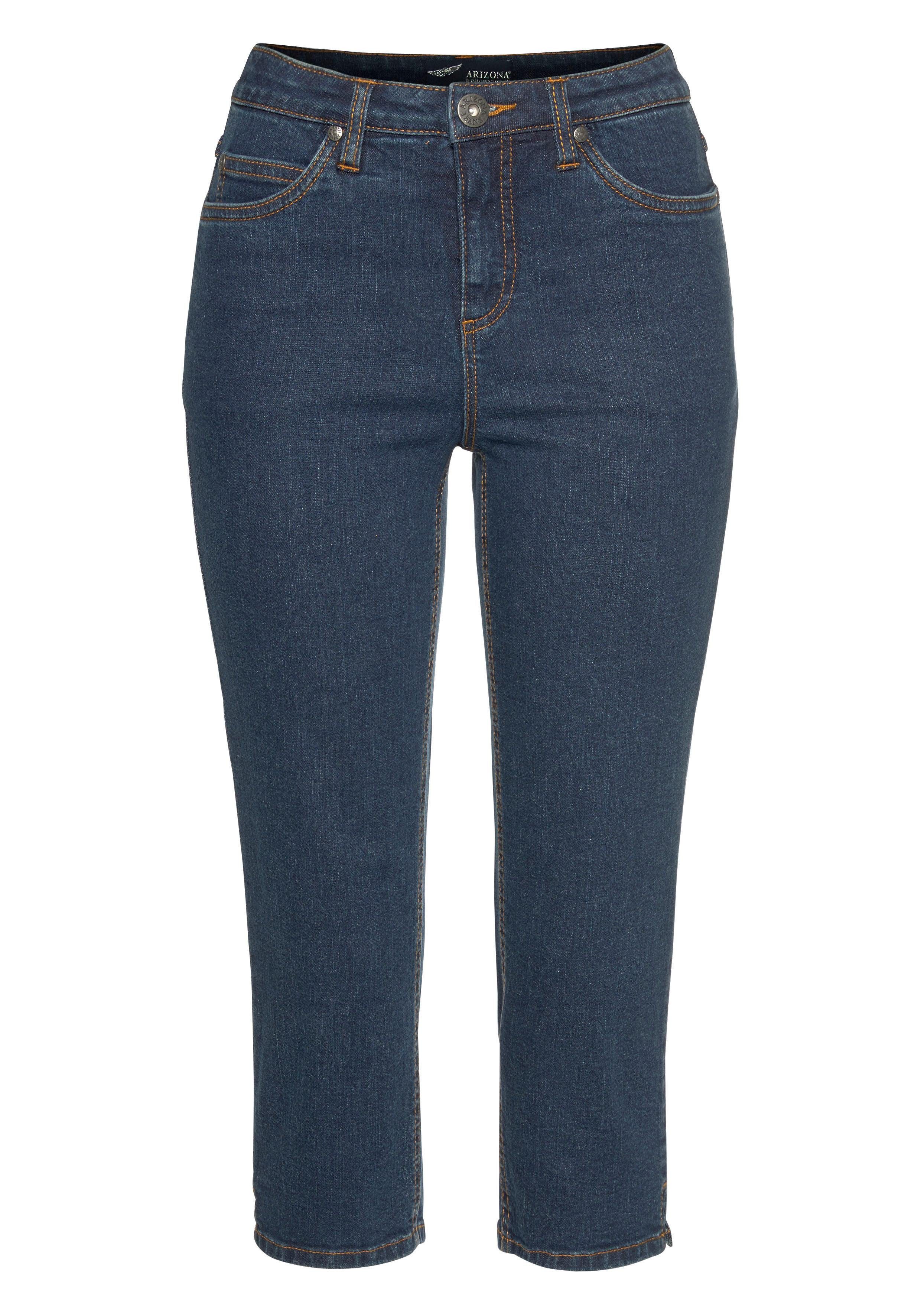 Arizona dark-blue Comfort-Fit Caprijeans