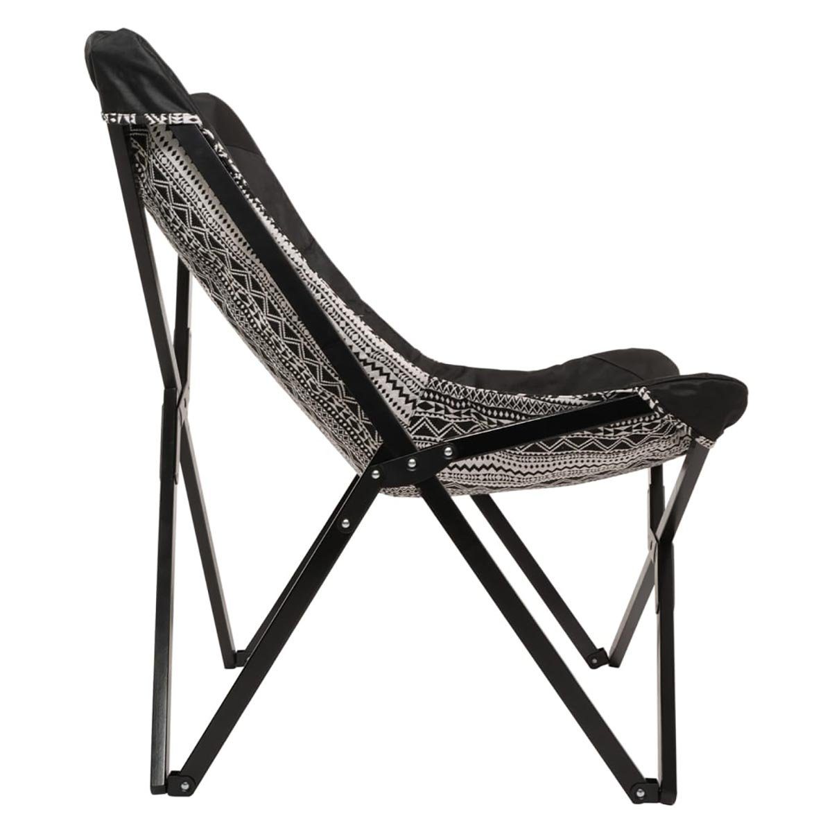 DOTMALL Chair Weiß Schwarz Lesli Living 70x81,5x98 „Aztec“ Butterfly und Stuhl cm