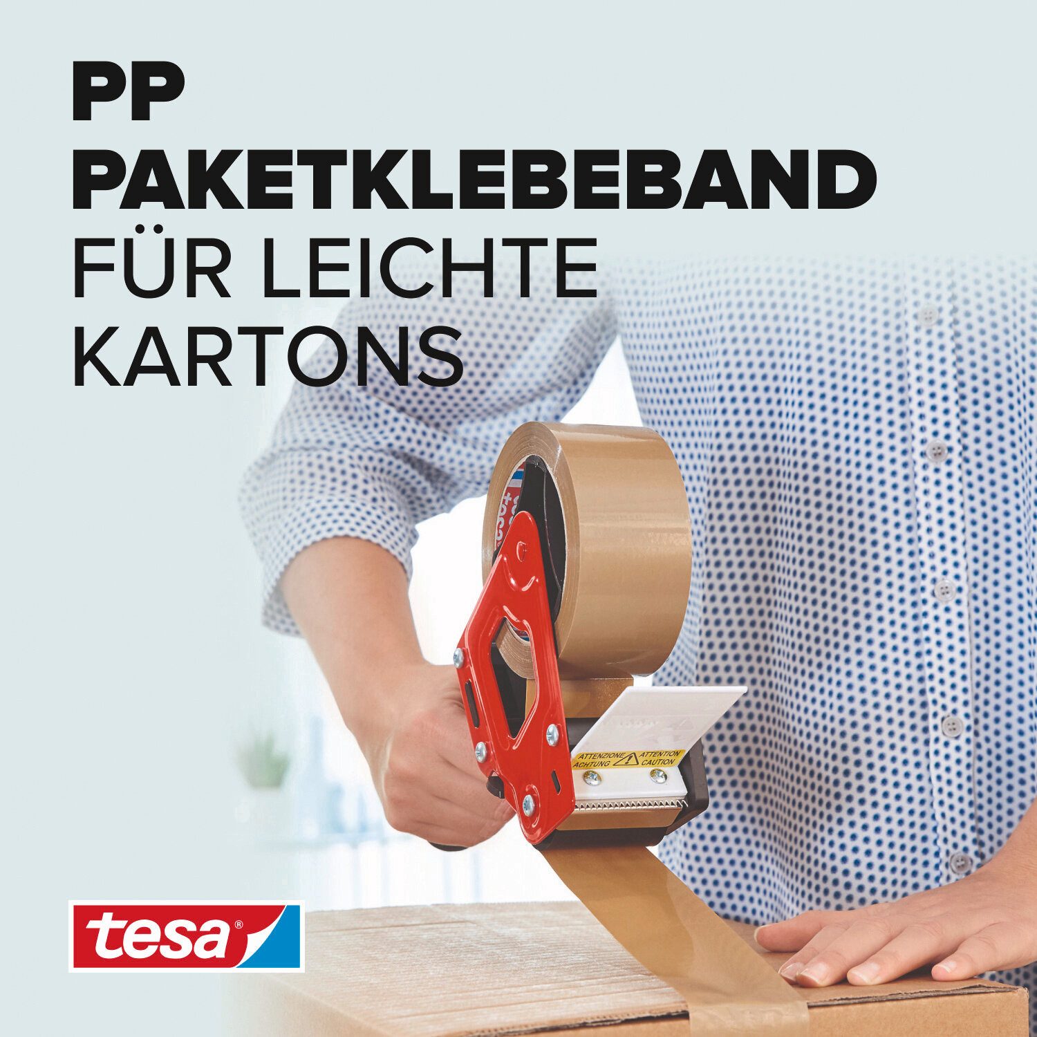 tesa Klebeband tesapack Packband - je 66 m : 50 mm (Spar-Set, 6-St., 6 x tesaPACK® 64014 PP) Paketklebeband - leises und sauberes Verpacken - braun – Bild 5 von 5