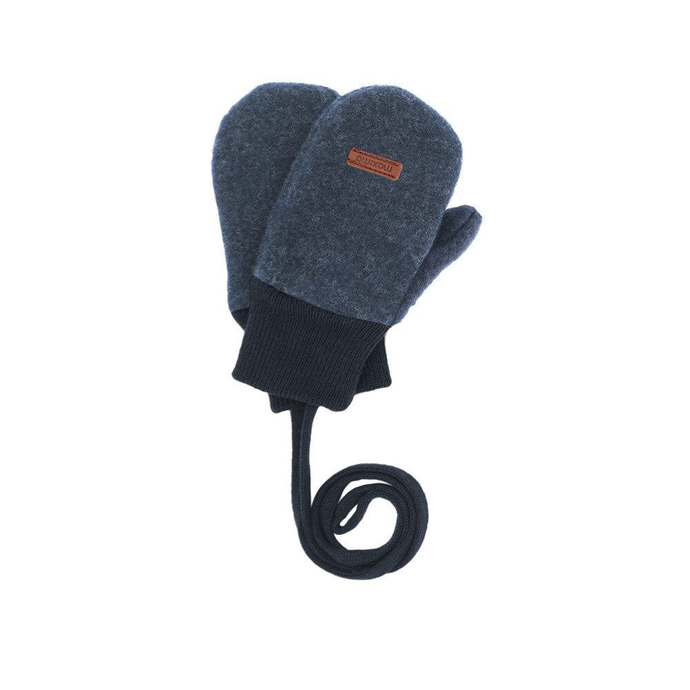 MAXIMO Варежки GOTS MINI-Handschuhe, Daumen Wollfleece, Strickbund (2-St) Wollfleece