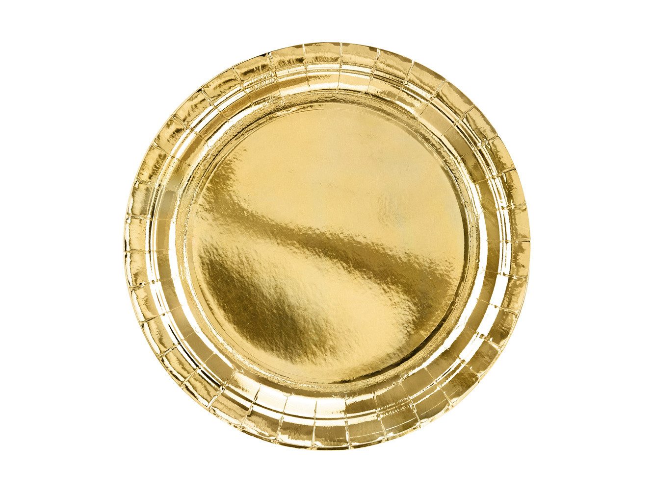 partydeco Pappteller, Pappteller rund 23cm Gold 6er Set
