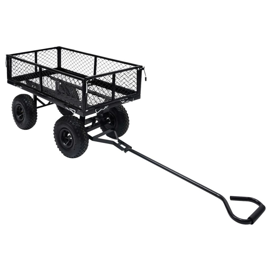 vidaXL Rollwagen Gartenwagen Schwarz 250 kg, (1 St)