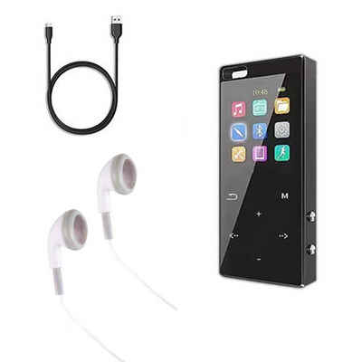 GelldG »16 GB MP3 Player Bluetooth 5.0 mit 1,8 Zoll TFT Farbbildschirm, Musik Player mit Lautsprecher, Touch-Tasten, FM-Radio, E-Book, Aufnahme, Unterstützung bis zu 128 GB TF-Karte, silbergrau« MP3-Player (Bluetooth)