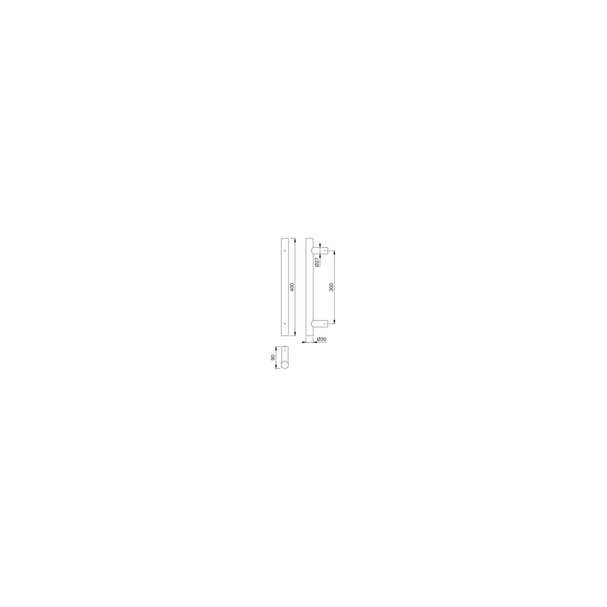 HOPPE Zubehör-Set Hoppe Stangengriff E5011 VA Farb-Nr. F69 A. 300mm L.400mm ger.