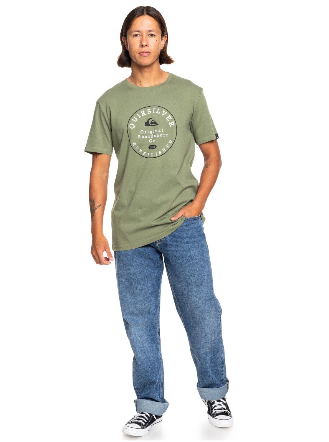 T-Shirt Four Trim Leaf Circle Quiksilver Clover