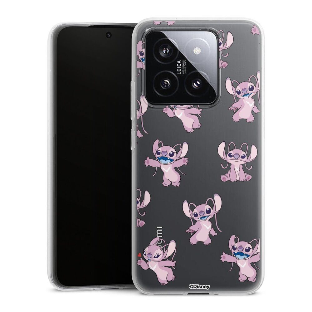 DeinDesign Handyhülle Lilo & Stitch Engel Disney Angel Faces Pattern Transparent, Xiaomi 14 Silikon Hülle Bumper Case Handy Schutzhülle Smartphone Cover