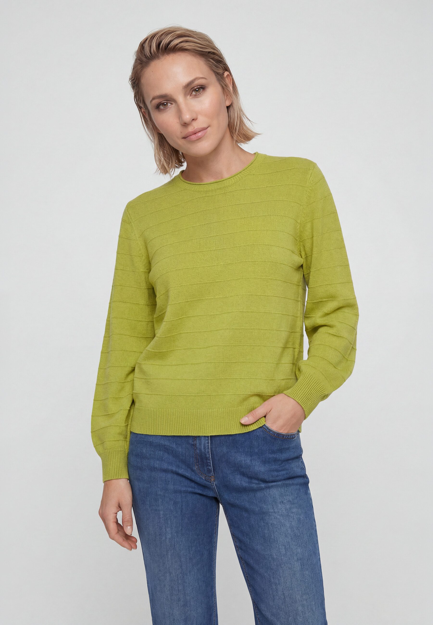 Olsen Strickpullover Pullover mit Rundhalsausschnitt