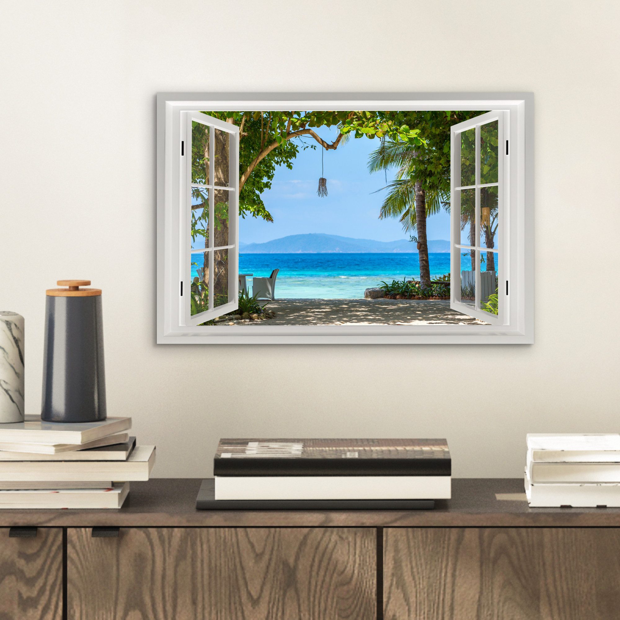 MuchoWow Metallbild Aussicht - Baum - günstig online kaufen