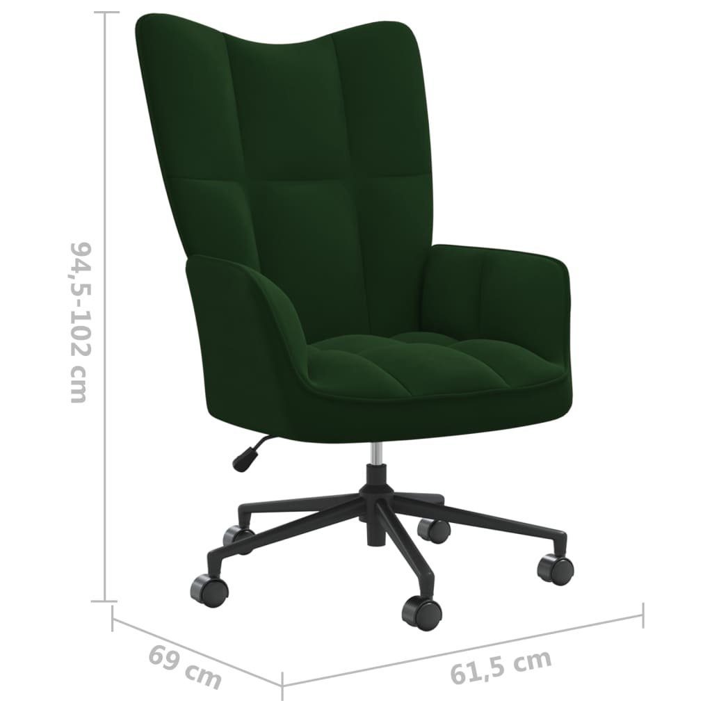 vidaXL Samt (1-St) Dunkelgrün Relaxsessel Sessel