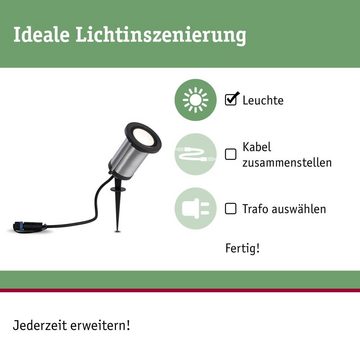 Paulmann LED Gartenstrahler LED Spot Plug & Shine 6W 310lm IP65 Warmweiß in Anthrazit, keine Angabe, Leuchtmittel enthalten: Ja, fest verbaut, LED, warmweiss, Außenstrahler