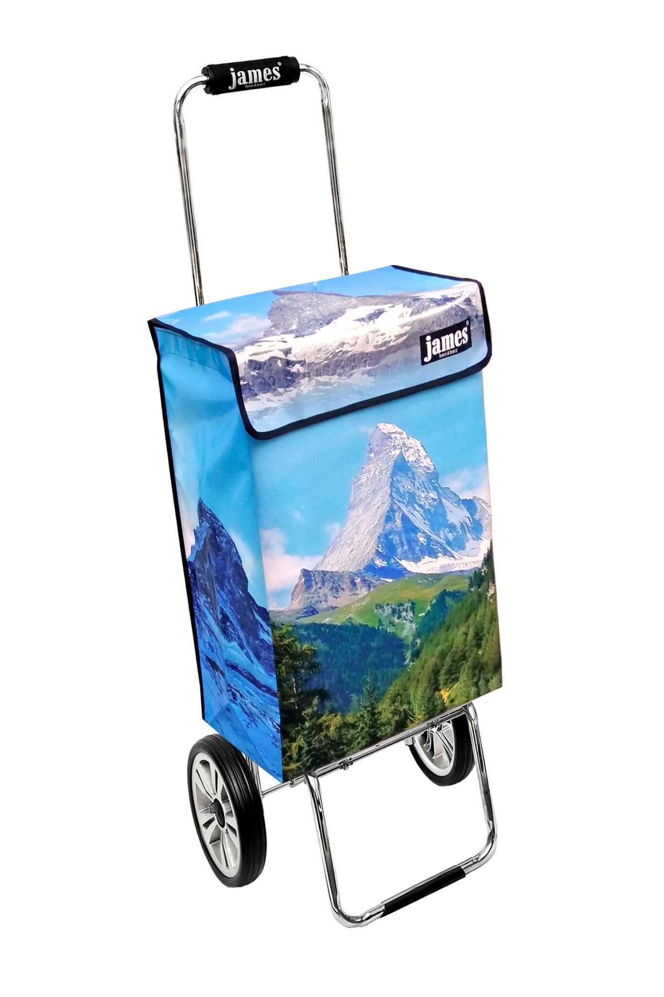 james Einkaufstrolley MATTERHORN - stabiler Einkaufswagen mit individuellem Design, Handmade in Austria - Einkaufsbegleiter mit viel Stauraum - trägt 40kg