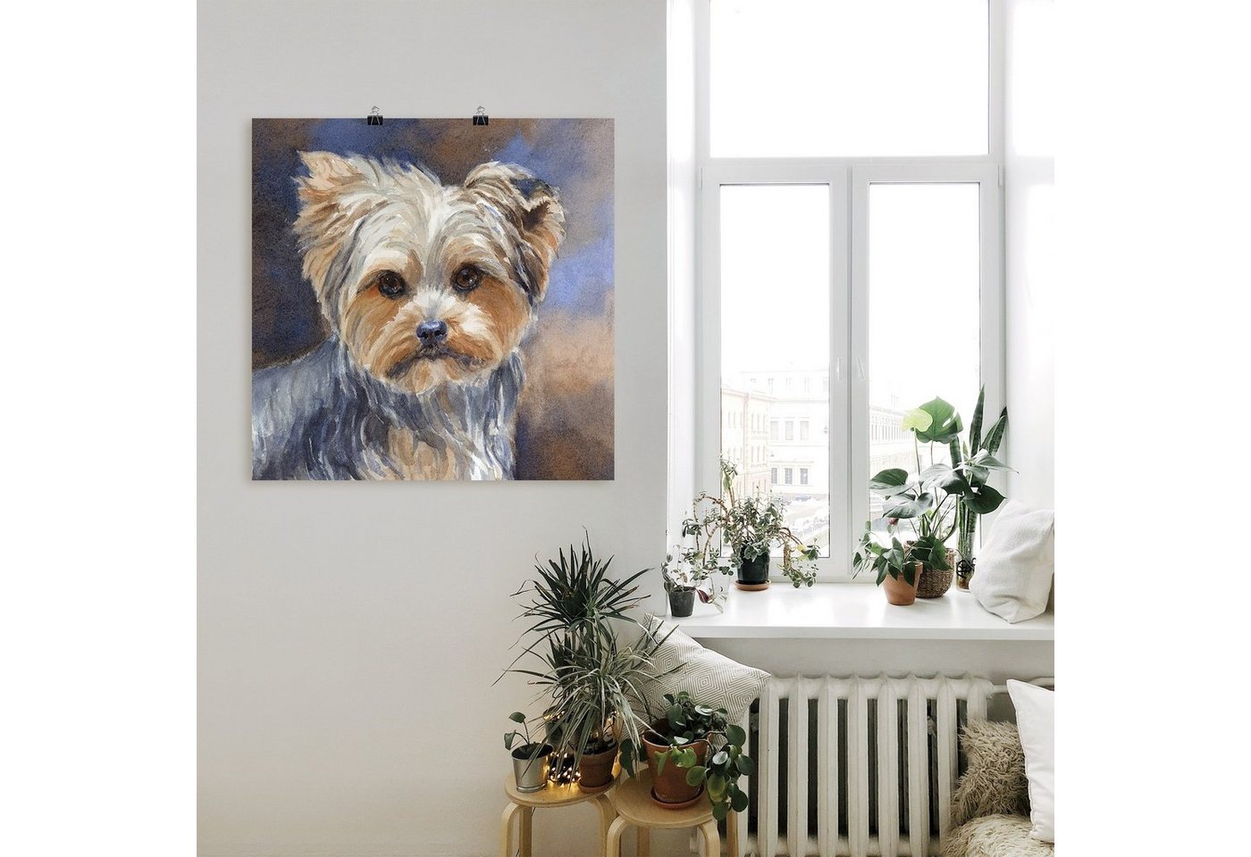Artland Wandbild »Sadie Belle Yorkshire Terrier«, Haustiere (1 Stück), in vielen Größen & Produktarten - Alubild / Outdoorbild für den Außenbereich, Leinwandbild, Poster, Wandaufkleber / Wandtattoo auch für Badezimmer geeignet-kaufen