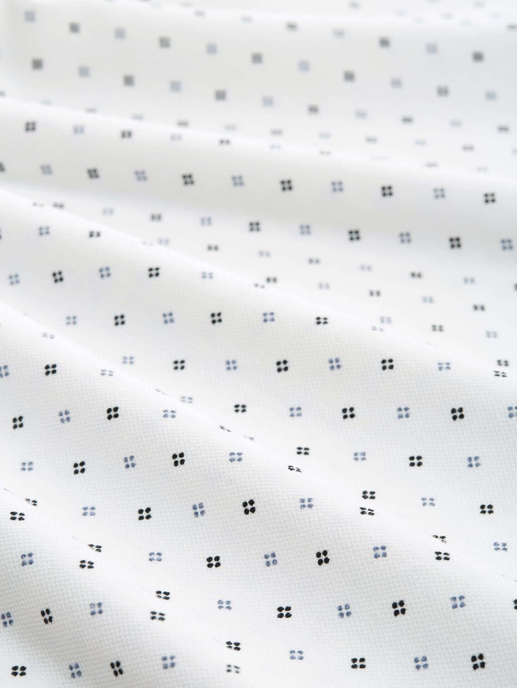 mit TOM Poloshirt Poloshirt regular TAILOR dot white print Allover-Print Denim