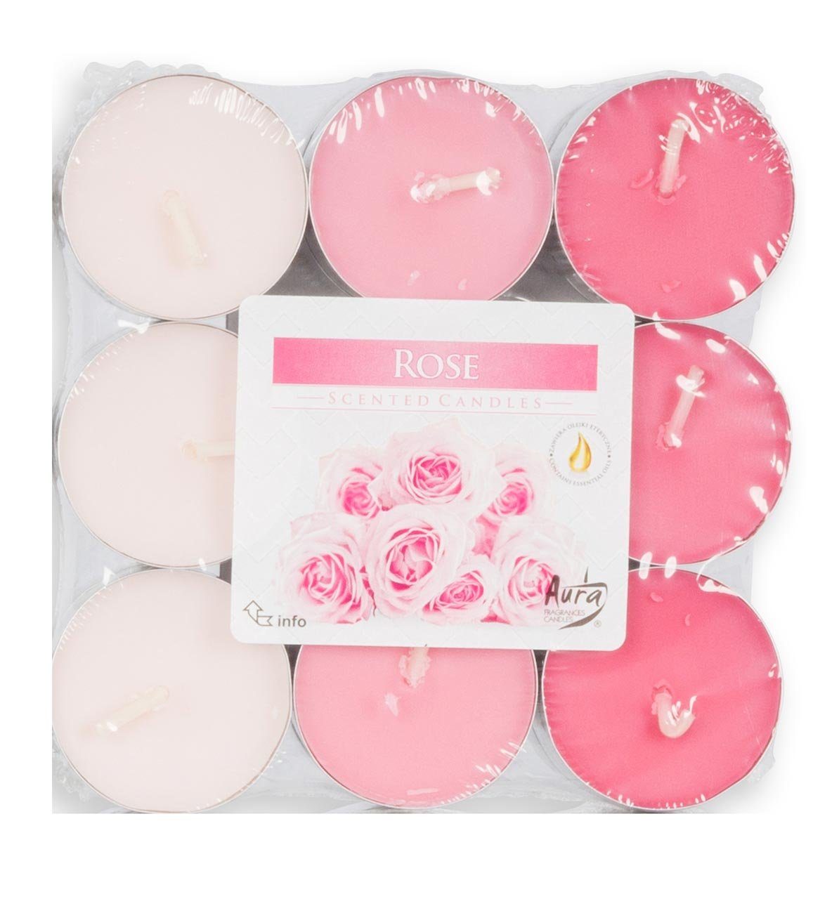 Levandeo® Duftkerze, 72 Kerzen 4x18 Stück Lavendel Rose Vanille Orange Duftkerzen