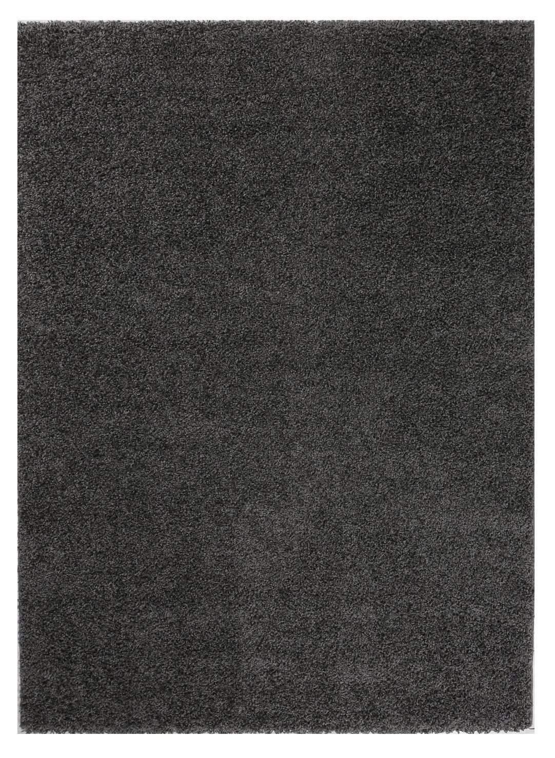 Vimoda Hochflor-Läufer Shaggy Teppich Anthrazit, Rund, günstig online kaufen