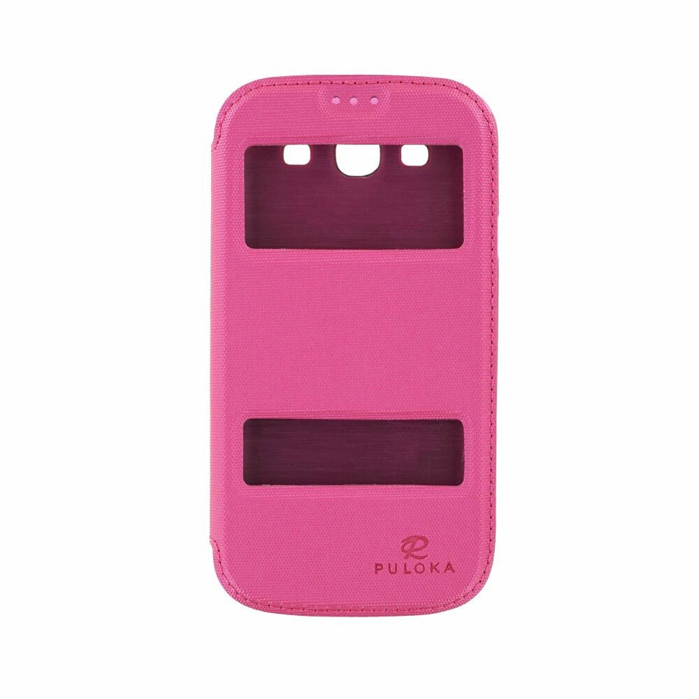 Handytasche Original Flip Hülle für Samsung Galaxy S3 Pink Handy Tasche Schutz Cas (Flip Cover)