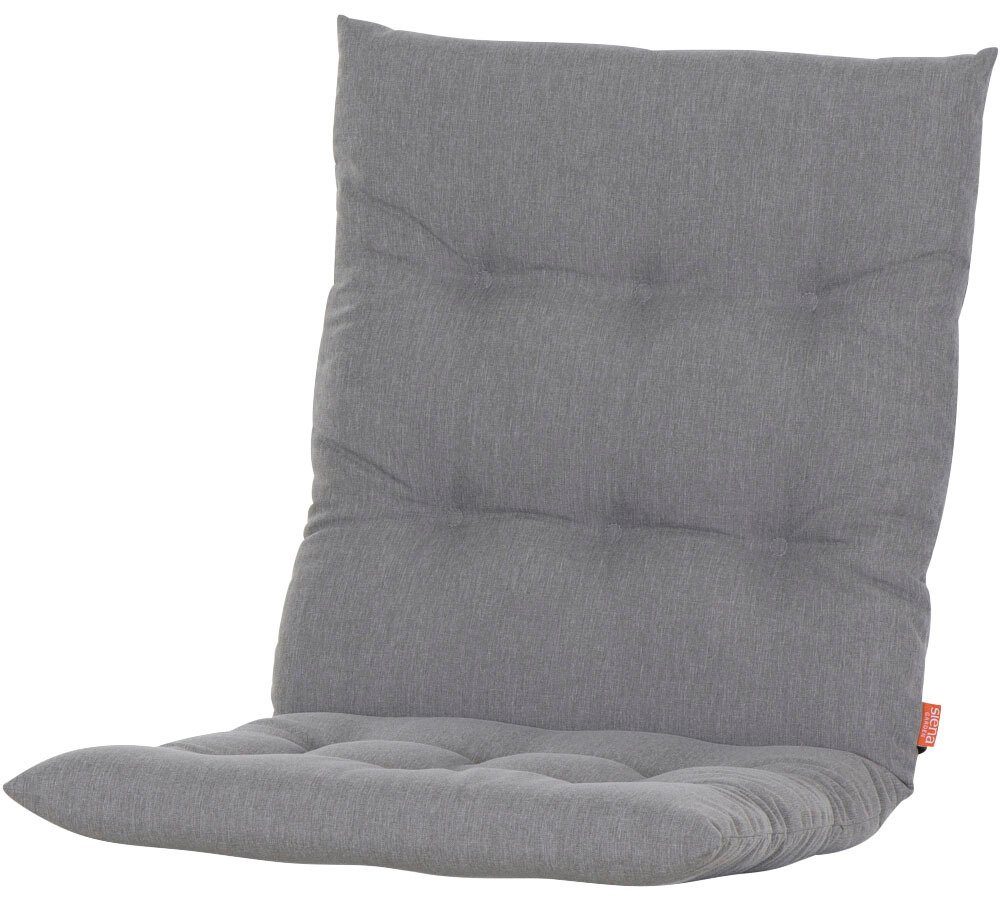 Siena Garden Sesselauflage ATRIA, 100 cm, Dessin Uni, 100% recyceltem Polyester, in verschiedenen Farben silber | Sessel-Erhöhungen