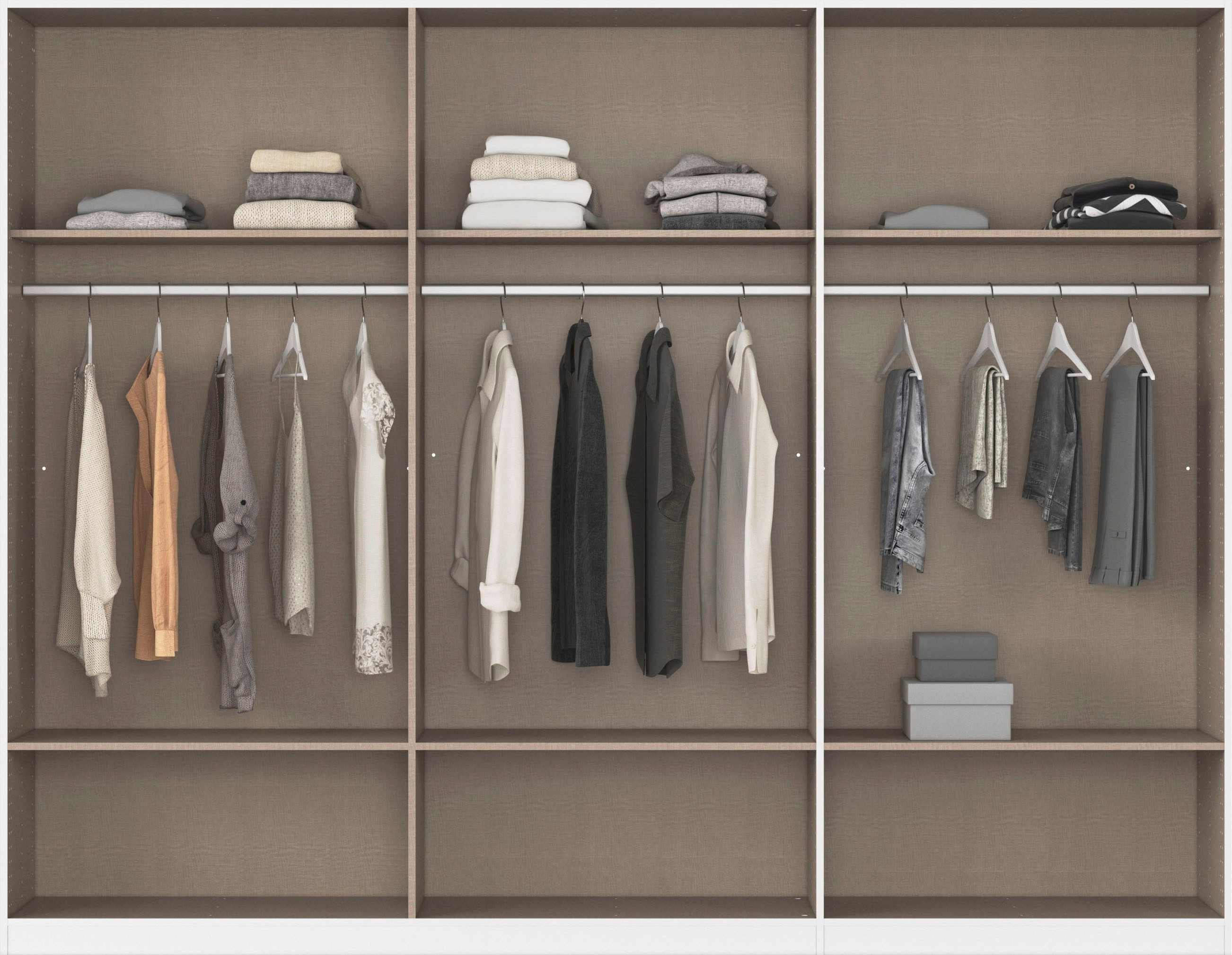 rauch Kleiderschrank Schrank Garderobenschrank Mehrzweckschrank Schlafzimmer HERSBRUCK (3 verschiedene Ausstattungen BASIC/CLASSIC/PREMIUM (inkl. SOFT-CLOSE) mi – Bild 5 von 5