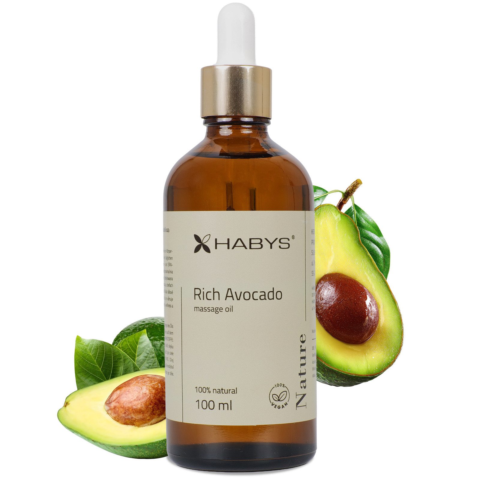 Habys Massageöl Massageöl Nature Sweet Almond 100 % Natural Mandelöl vegan 100 ml
