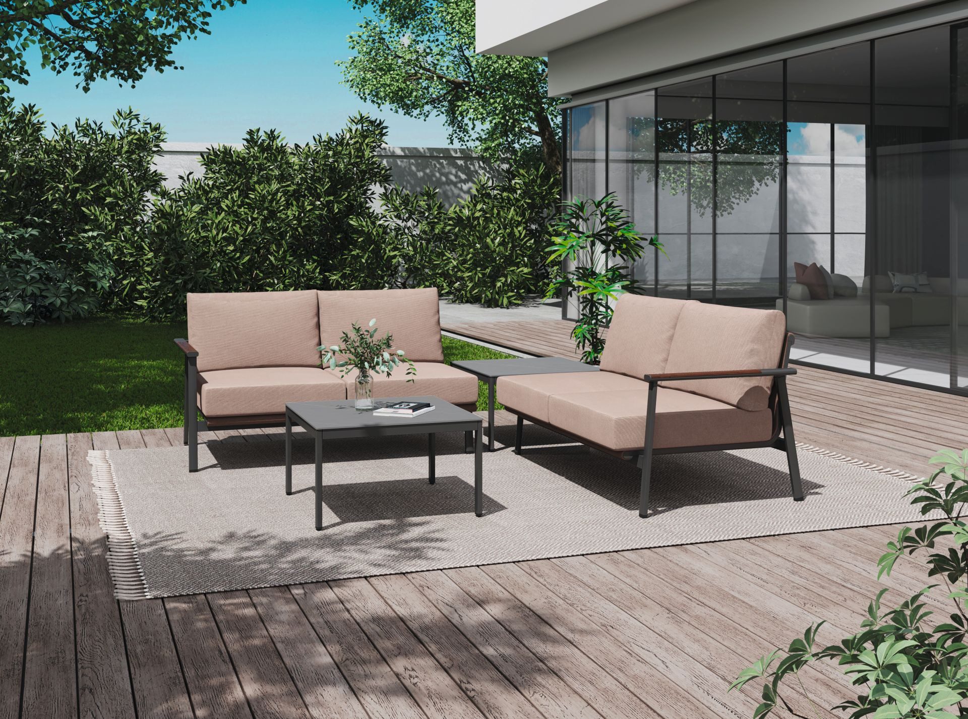 MWH Gartenlounge-Set MWH Prado Lounge-Set - 3-teilig