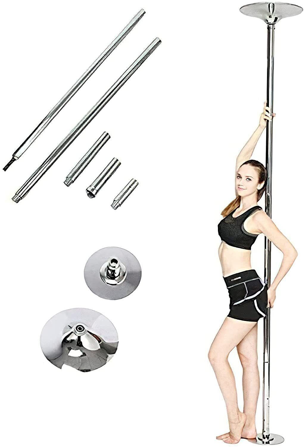 TLGREEN Pole Dance Stange 45 mm Durchmesser Pole Dance Stange, geeignet für Zuhause, Clubtraining, Party, Bar, Bis 200 kg