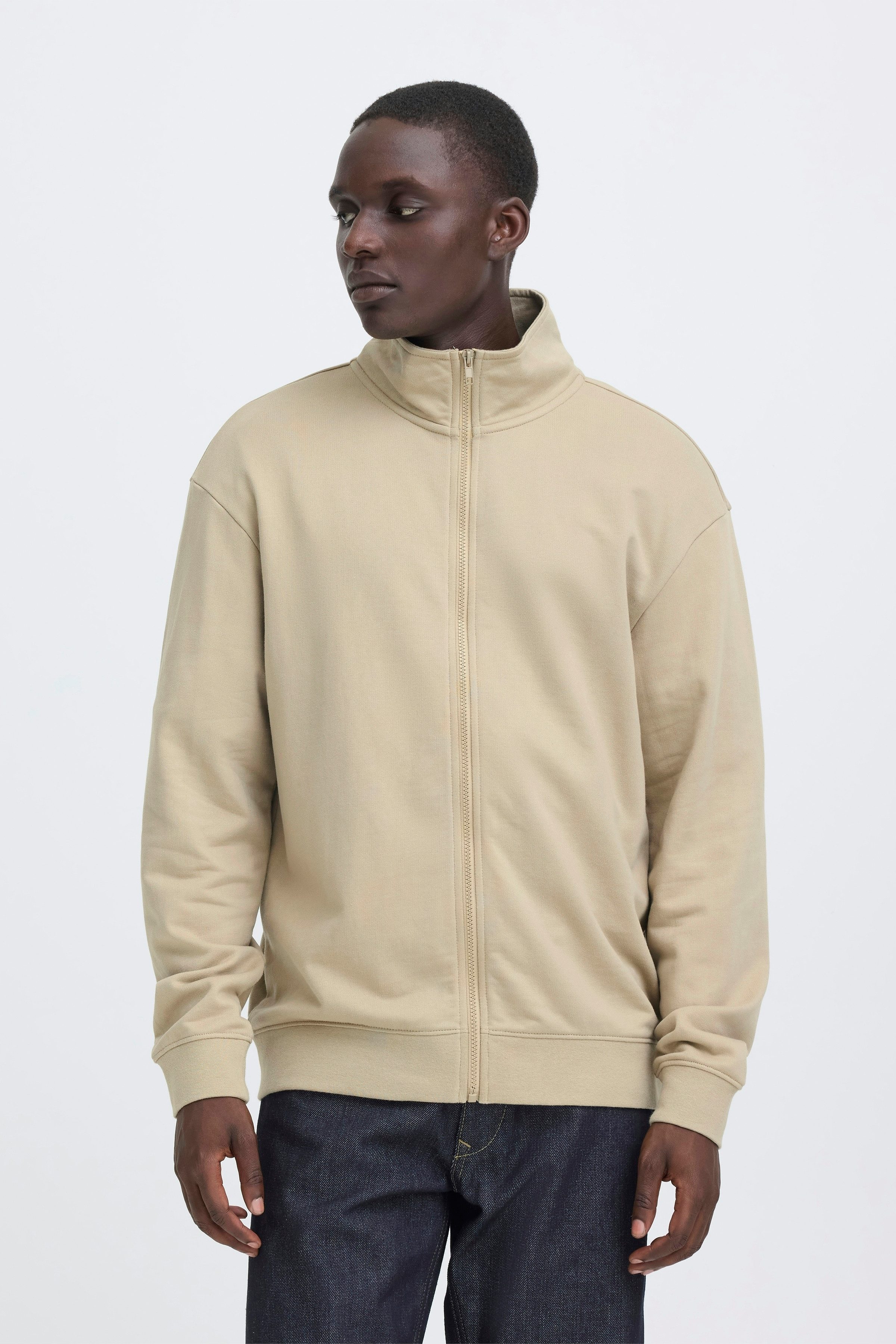 Blend Sweater BHBRODY STAND SWEATSHIRT mit Reißverschluss, aus Baumwolle und Polyester, Regular Fit
