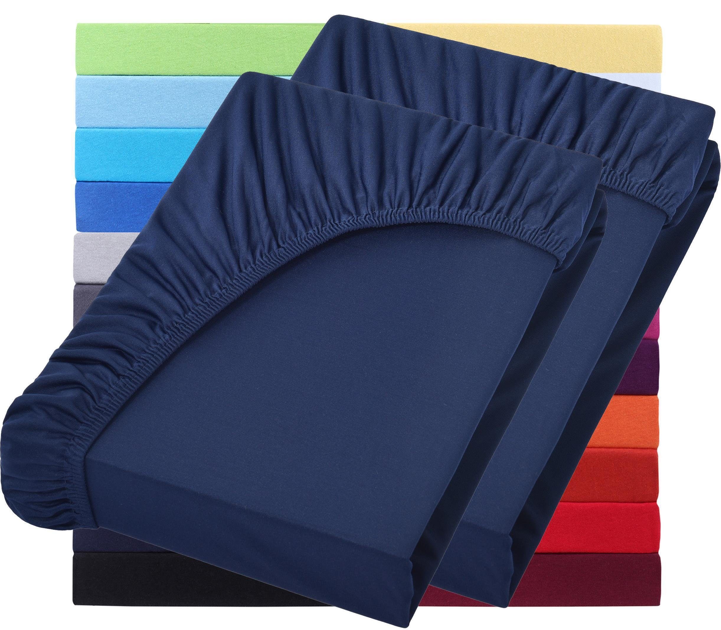 NatureMark Spannbettlaken 2er-Set Jersey Spannbetttuch 100% günstig online kaufen