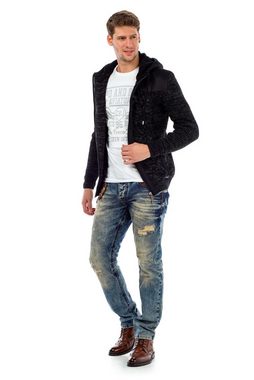 Cipo & Baxx Bequeme Jeans in coolem Used-Look in Straight Fit