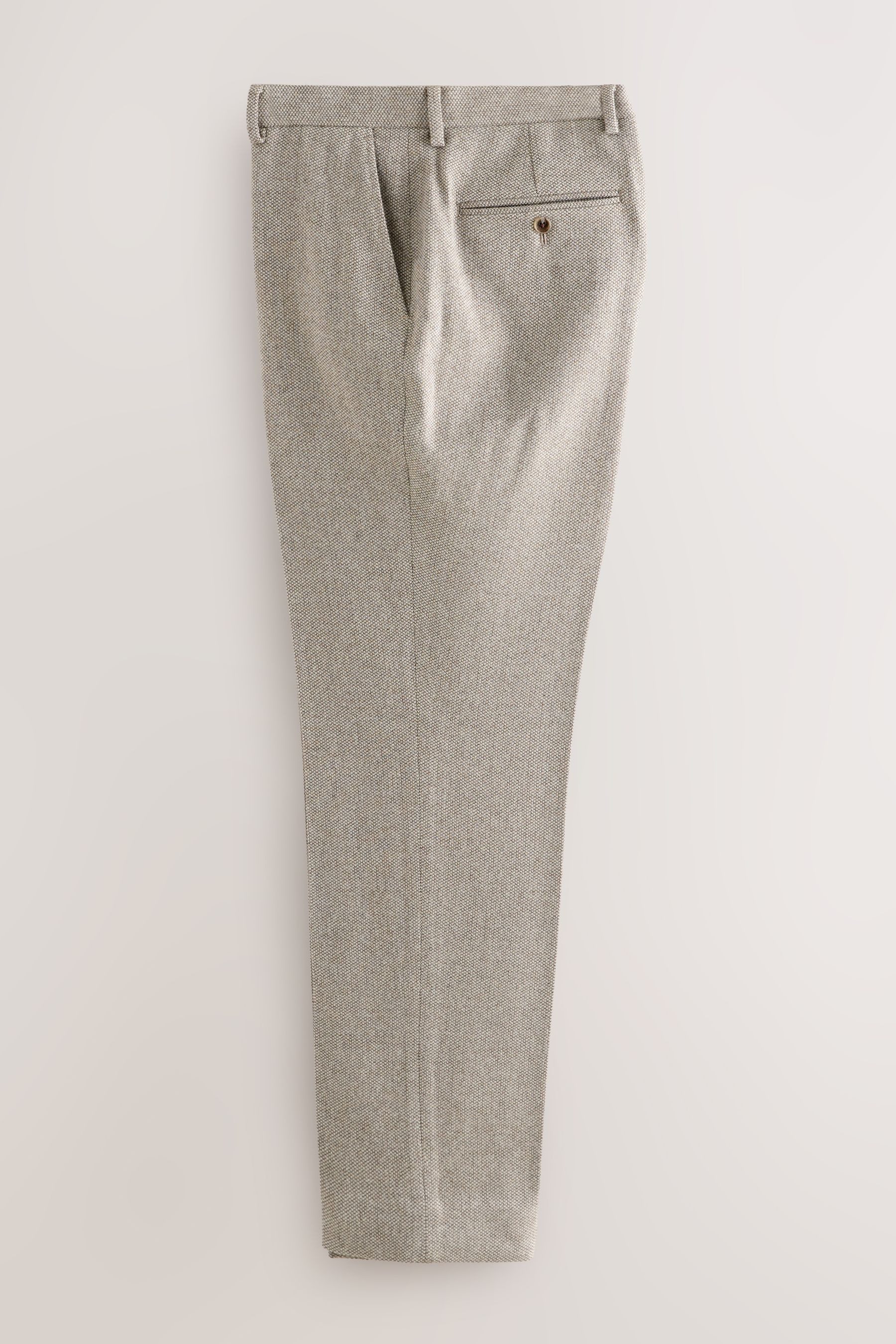 Next Anzughose Slim Fit Anzughose aus strukturiertem Wollgemisch (1-tlg)