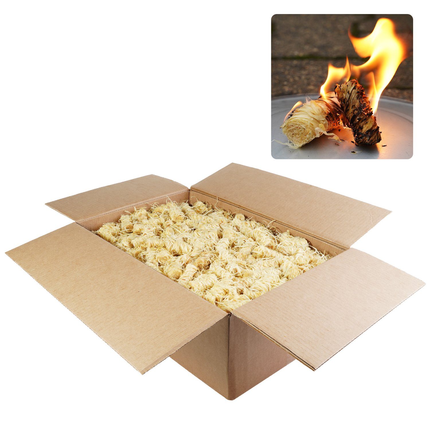 KOKA Elektro-Grillanzünder 10kg Öko Anzündwolle Holzwolle Kamin-Anzünder, Anzünder Grill-Anzünder Feuer-Anzünder Wachs-Anzünder Ofen-Anzünder