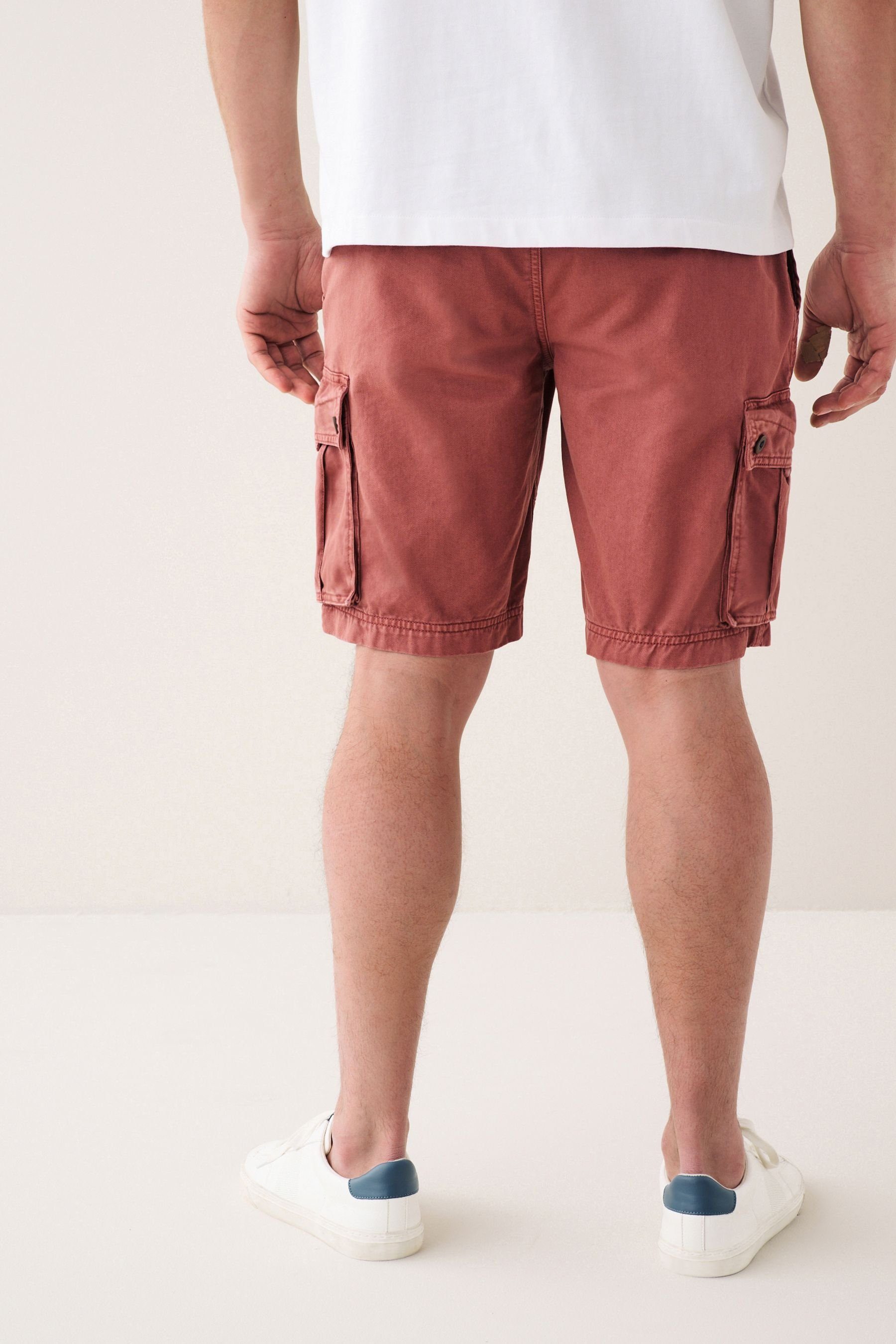 Hochwertige Waschung Next mit Red Cargoshorts Cargo-Shorts (1-tlg)