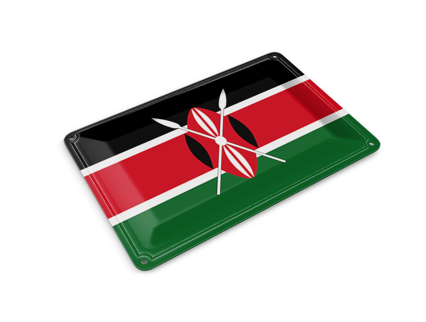 Femer GmbH Postkarte Flagge Kenias 14x10 cm Flag of Kenya, unfrankiert