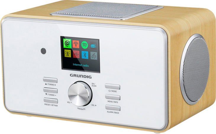FM-Tuner (Digitalradio W) mit eiche/weiß (DAB), 28 DTR 6000 Internetradio, RDS, X (DAB) Grundig Digitalradio