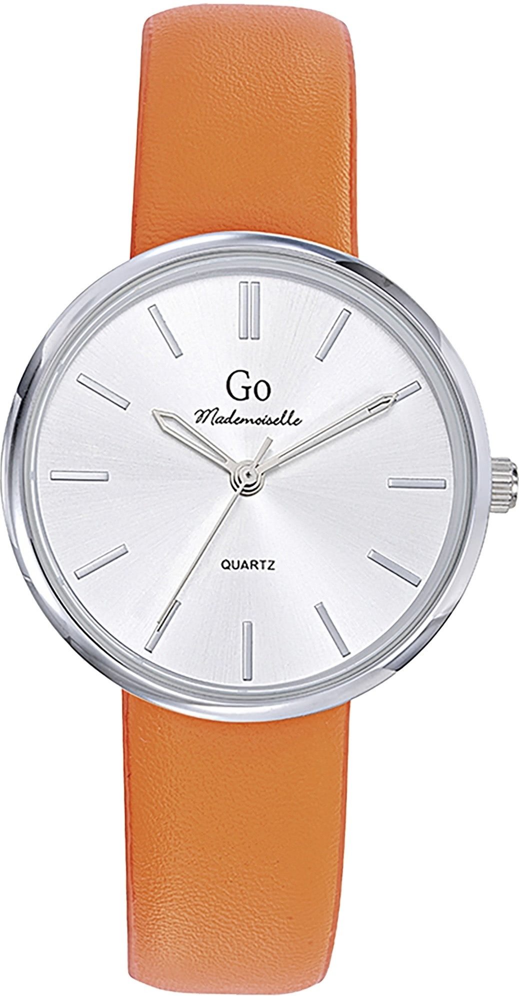 Girl Only Quarzuhr Girl Only GO Damen Armbanduhr, (Analoguhr), Damenuhr GO orange, mittel (ca. 34mm) Lederarmband, Fashion-Style