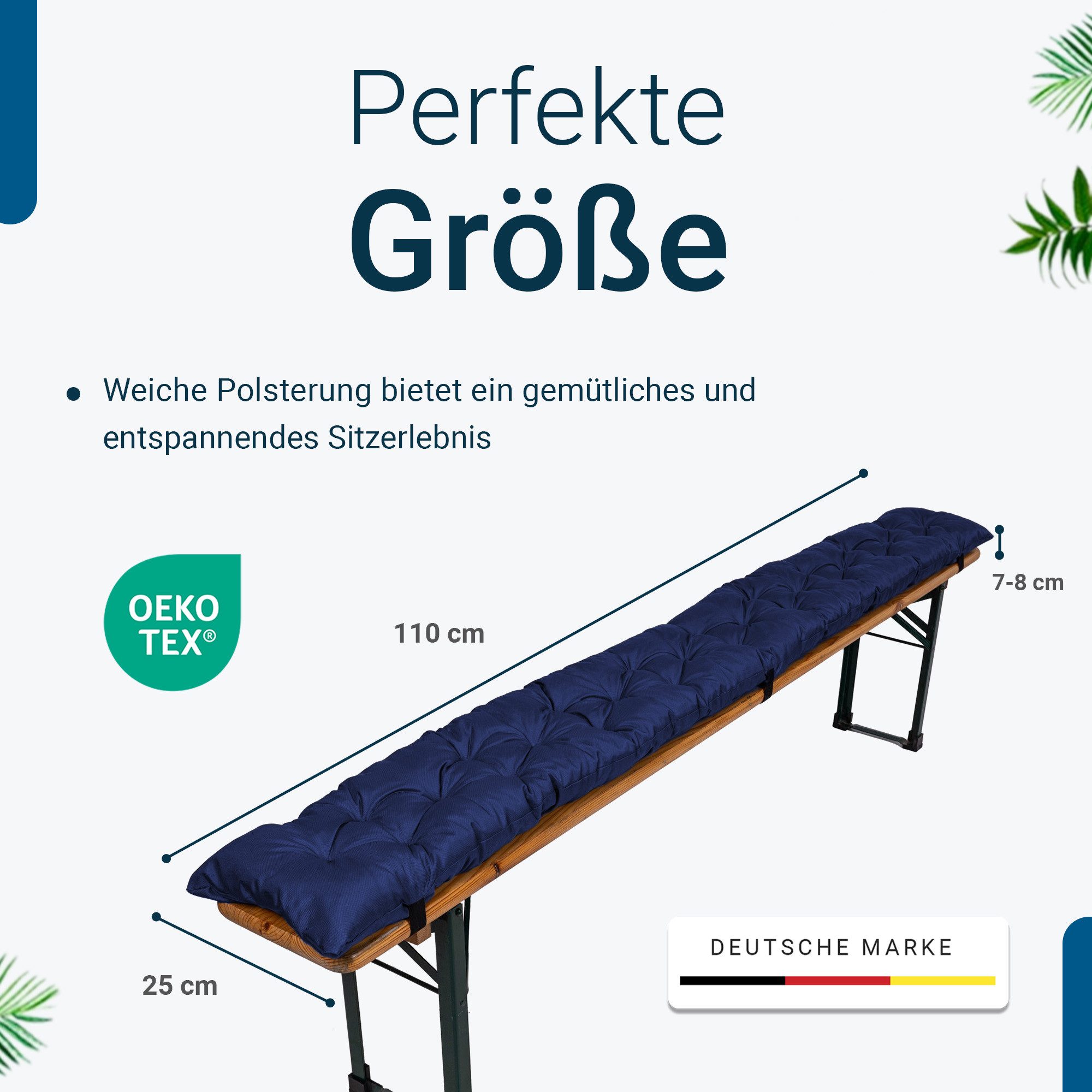 TexDeko Bankauflage TexDeko Garden 2er-Pack Bierbankauflagen günstig online kaufen