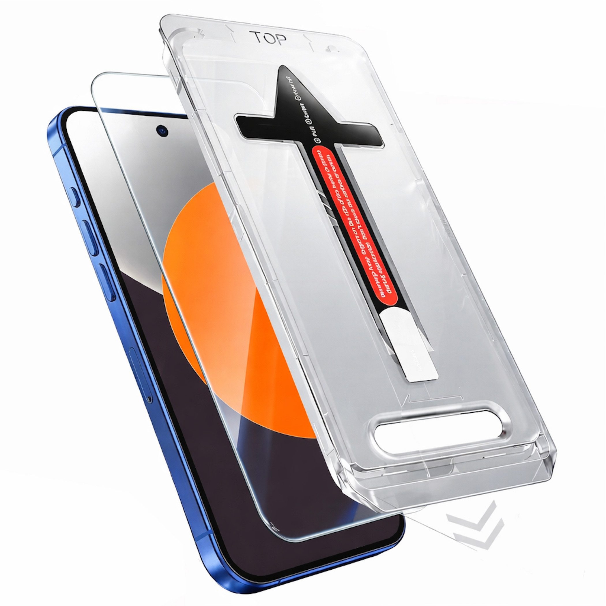 Wigento Handyhülle Für Xiaomi Redmi Note 15 Pro 5G Easy Install Premium 9H Schutz Glas, Selbstmontage Ausrichtungsgehäuse