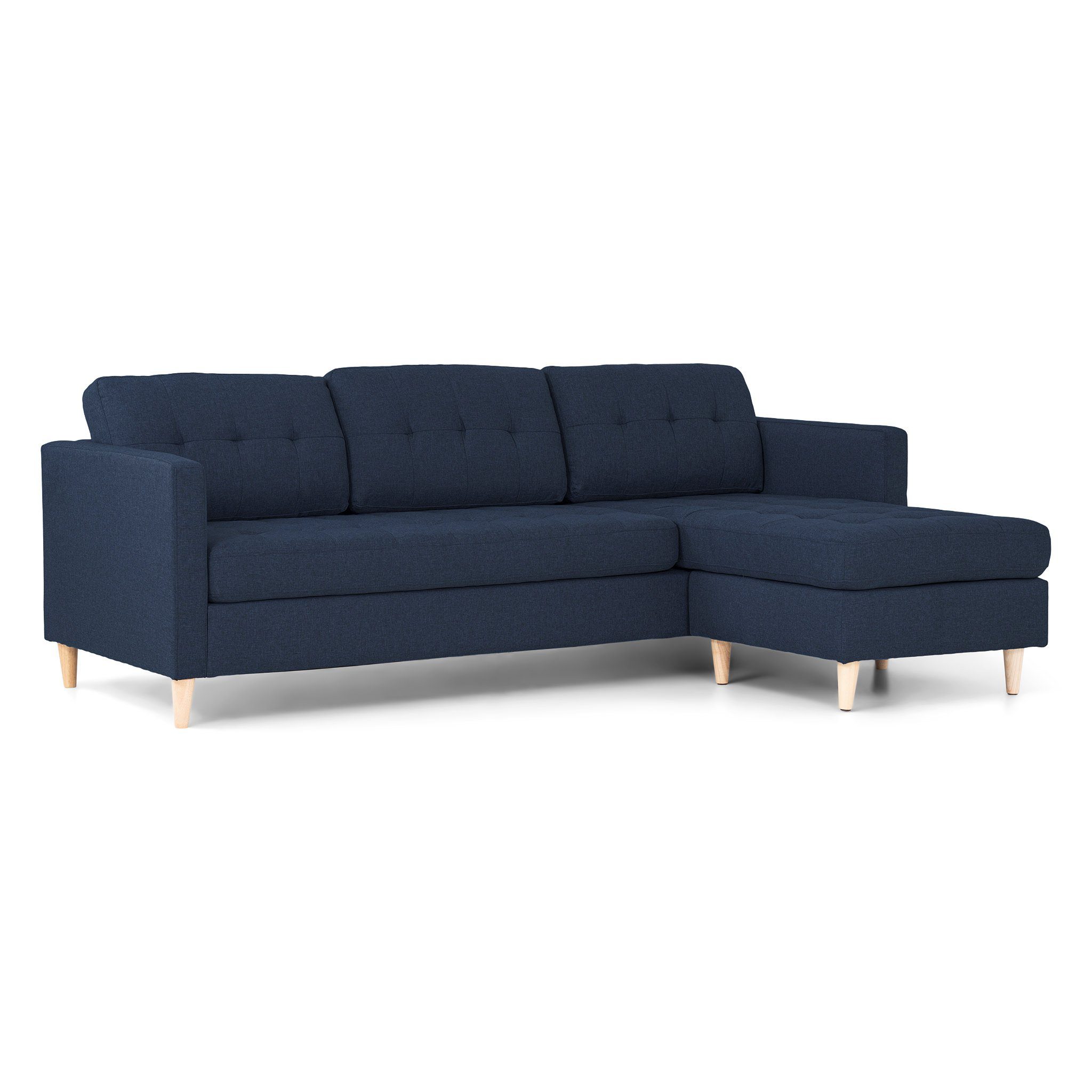 ebuy24 Sofa Marino Sofa, Chaiselongsofa rechts oder links gewe Dunkelblau